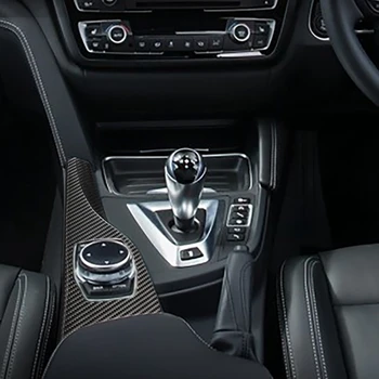 Car Multimedia Panel Dækker Trim Ægte Carbon Fiber Sticker Til BMW F30 F31 F32 F34 F36 M3 M4(RHD)
