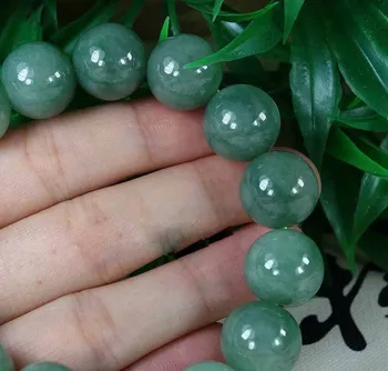 Certificeret naturlige Kvalitet En Grøn JADE Jadeite Perler armbånd Armbånd