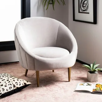 ChinaFurniture forarbejdning og produktion fabrikken moderne lys luksus stof, træ-fod enkelt sofa