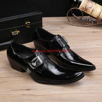 Choudory Chaussures hommes herre sko i ægte læder af høj hæle sort prom sko formel kjole bryllup sko-fabrikken direkte
