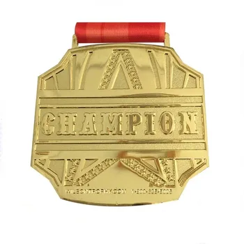 Custom Metal Marathon Run Sport Guld Plating Medalje med Bånd og Få Seneste Pris
