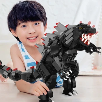 DECOOL Store Film byggesten Dinosaur VS Chimpanse Kingkong Konge af Monstre Robot Tal Mursten Legetøj Til Drengen Gaver