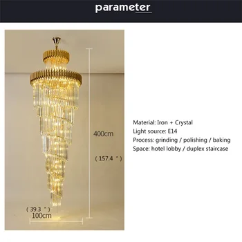 DLMH Luksus Krystal Lysekrone Lampe Inventar Vedhæng Lys Postmoderne Hjem LED Dekorative til Trapper Hall