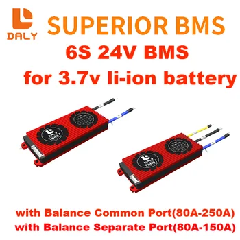 Daly Bms 6S24V 80 A 100 A 120A 150 A 250A BMS Battery Management System Tilbehør til 18650 Lithium-Ion-Batteri med Balance