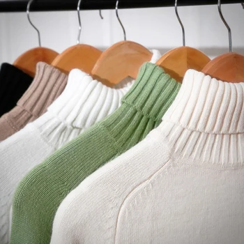 Damer Turtleneck Sweater Plus Velvet Pullover, Efterår og Vinter Nye koreanske Version med Løs Bunden Shirt Tyk Sweater
