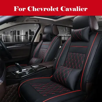 Deluxe Læder Sædebetræk Vandtæt 5-Pladser Universal Komplet Sæt Stødpude For Chevrolet Cavalier