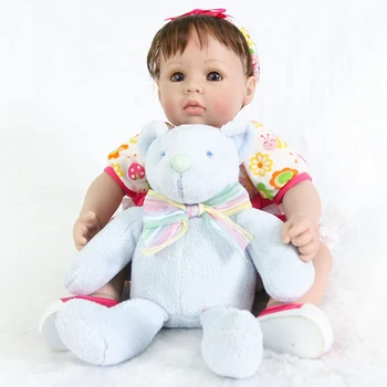 Den mest dejlige gave til børn 50cm Bebe brun pige dukke genfødt klud krop silikone reborn dukker falske baby-dukker, legetøj boneca