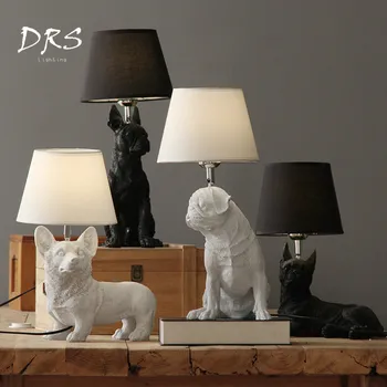 Designer Bordlampe Nordisk Danske Retro Soveværelse Natbordet Lampe Kreative Undersøgelse Decoracao Para Casa Lys Kids Room Dog Lampe