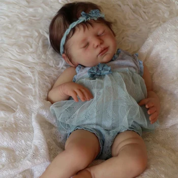 Diy Kit 20Inch Reborn Dukke Kit Viviana Sovende Baby Naturtro Sød Baby Ufærdige Dukke Dele (Krop Klud+lemmer+hoved)