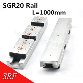 Dobbelt Akse Roller lineær-guide SGR20 L=1000mm slide blok optiske akse fotografering styr træbearbejdningsmaskiner