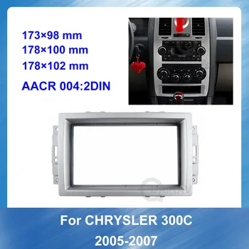 Dobbelt DIN Bil ABS Plast Panel Frame Bil Radio Fascia For Chrysler 300C 2005-2007 Bil DVD-Afspiller Plade Trim-Kit Lyd Ramme