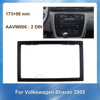 Dobbelt Din Bil Radio Fascia for Volkswagen Sharan 2005 Bil DVD-Afspiller frame Auto Stereo Montering Ramme Dash Kit Panel Adapter
