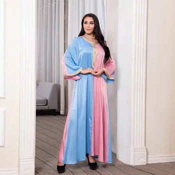 Eid Kaftan Abaya Dubai Tyrkiet Muslimske Jalabiya Kjole Abayas for Kvinder Fløjl, Afrikanske, Indiske Maxi Kjoler Islam Kaftan Marokkansk