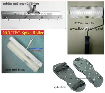 En række af Epoxy-selvnivellerende cement værktøj sæt kit| pin dozerblad skraber skraber spike roller spidse sko industrielle self flow