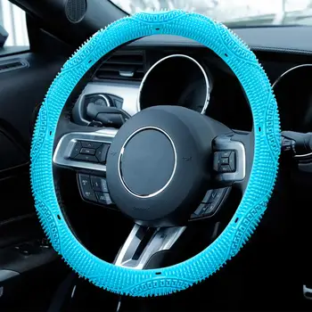 Engros Brugerdefinerede Silikone Rattet Dække Bil Lysende Bil Tilbehør Sikkerhed Slip Beskyttelse Cover til Bil Hjul Wrap