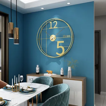Enkelt vægur med en diameter på 50CmS, lys og luksuriøse ur, store mur, clockartistic personlighed og moderne vægur.