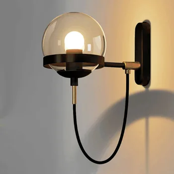 Europæisk Stil Sengen Stue LED væglampe Gennemsigtigt Glas vægmonteret LED-Lamper