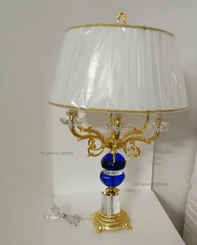 Europæiske luksus projekt store krystal lampe royal classic stue villa model værelses dekorativt lys LED bordlampe