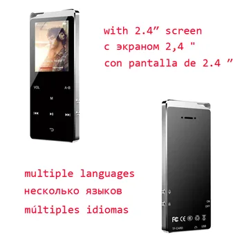 FOR Nye MP3-Afspiller, Bluetooth Musik Afspiller Touch-tast Indbygget 8GB 16GB HiFi Metal Mini-Bærbare Walkman med radio FM-optagelse