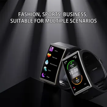 FTXELEC IP68 Vandtæt smart ur til mænd, kvinder, fuld touch-skærm, 3D-glas high definition tv med stor skærm Sport Smart Band