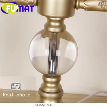 FUMAT K9 Crystal Bruser Lamper, bordlamper Swan Modellering Model E14 4LED Pærer lys Guld luksus Dekorative Europæisk Stil Lampe