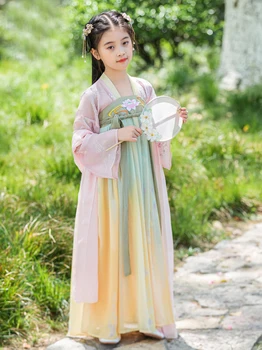 Fe Gamle Kinesiske Kostume Hanfu Kjole Piger Dress Fotografering Broderi Retro Han-Dynastiet Prinsesse Festival Outfit Folk