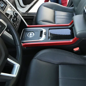 For Land Rover Discovery Sport-2018 Car-Styling Aluminium Legering Red Gear Shift Trim Pailletter Bil Indvendigt Tilbehør