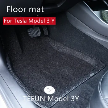 Fuldt Omgivet Særlige trædepude For Tesla Model 3 Y Bil Vandtæt skridsikker gulvmåtte Super Blød Silke Ændret Tilbehør