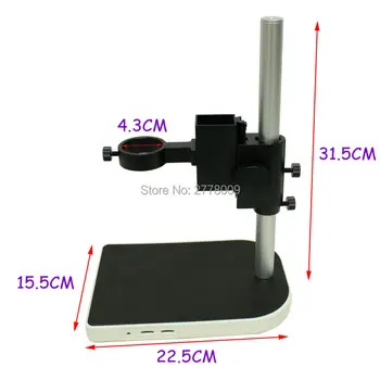 Full HD-2,0 MP VGA-Industrielle Mikroskop-Kamera+8X-130X Optisk C-Mount-Linse+LED-Lys+Justering Indehaver