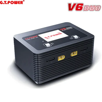 G. T. V6 Power DUO AC 200W DC 400W 2X16A Batteri Oplader Udledningen til 1-6S Lipo Batteri til RC hobby