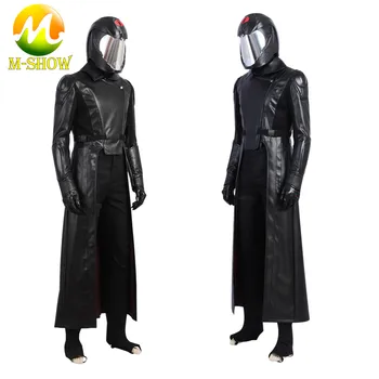 G jeg Joe GENGÆLDELSE Cobra Commander Cosplay Kostume Mænd Outfit Til Halloween Sort PU Læder Jakke Custom Made
