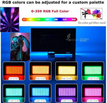 G1 RGB Lomme 2500K-8500K Dæmpbar Fuld Farve LED Video Lys Fotografering Video Studio DSLR Kamera Lys PK BOLING BL-P1