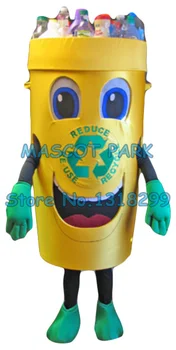 Genbrug kan maskot kostume til voksne skraldespand affald aske bin skraldespand tema animationsfilm cosply kostumer til karneval fancy kjole 2854