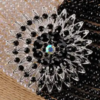 Gennemsigtig, Klar, AB og Sort 25 Lag 4mm Crystal Beaded Afrikanske Perler Smykke Sæt Kostume Halskæde 25LC02