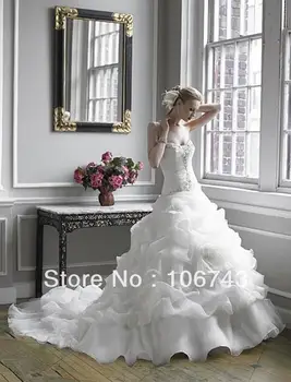 Gratis Forsendelse 2018 New Style Hot Salg Off Skulder Sexet brudekjole Søde Prinsesse Brugerdefinerede Crystal kjoler til brudens mor