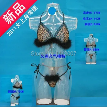 Gratis Forsendelse!Mode Gennemsigtig Oppustelige Mannequiner Nyt Design, Oppustelige PVC-Mannequin Buste For Diplay Tøj Bedste Værdi