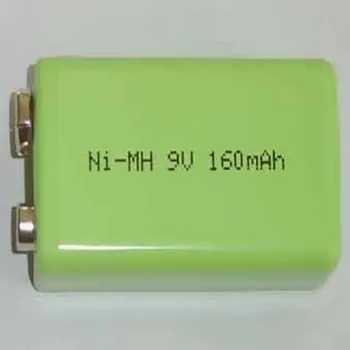 Gratis forsendelse af DHL, Fedex trådløse mikrofon, batteri Ni-mh Ni-MH 9V 160mAh genopladeligt batteri 9V Multimeter batteri 100pcs