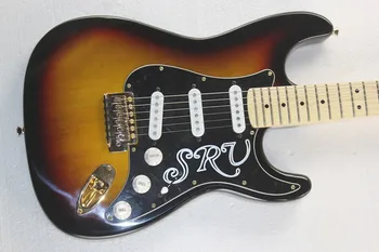 Guitarra elétrica relíquia de alta qualidade, estilo srv, corpo de elletræ kom pescoço de bordo, guitarra elétrica personalizada