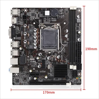H61 Bundkort LGA 1155 DDR3 Hukommelse 16GB Micro-ATX Desktop Bundkort til LGA1155 Socket Core I3 I5-I7 Xeon CPU