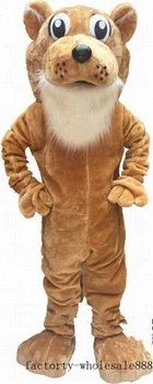 Halloween Deluxe-Brune Puma Maskot Kostume Passer Fancy Kjole Birthday Party Animal Lion Cosplay Udendørs Tøj Ny