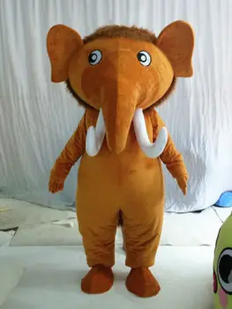 Halloween Jul Brun Lange Elefant Maskot Kostume Sæt Cosplay Kostume Party Stor Reklame Kostume