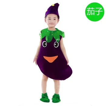 Halloween børne-frugt dans tøj vegetabilske grapefrugt løg, aubergine ydeevne Voksen, forælder-barn cosplay kostume