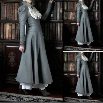 Historie!19 Århundrede Vintage Victoriansk Kjole 1860'erne Scarlett borgerkrig Southern Belle dress Marie Antoinette kjoler US4-36 C-869