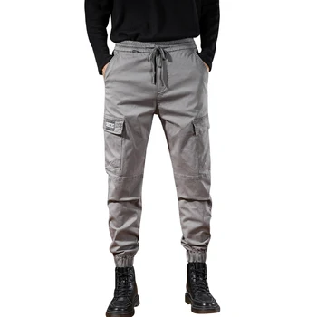 Høj Kvalitet 2021 Nye Mænd solid Klassisk Streetwear stil Bukser Mandlige slanke lange bukser Tendens Afslappet sommer Mode Lange Bukser