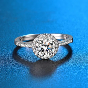 Høj Smykke Kollektion D Farve 1ct Moissanite 925 Sterling Sølv Diamant Ring Kvinder, Bryllup, Engagement Luksus Smykker Gave