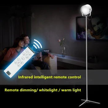 Høj kvalitet Moderne kort for led gulvlampe lodret lampe fjernbetjening dæmpning gulvlampe læselampe