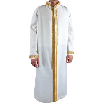 Imam Robe Bøn Robe Mænds Bøn Kjole 5 Indvendige Lommer Robe Alpaca Bomulds-Polyester Blanding Stof Islamiske Robe Islamiske Robe