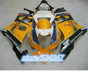 Injektion Hey-GSX-R1000 2003 - 2004 K3 04 Fairing Kits Orange Blå Sort Kompression GSXR1000 04 Full Body til Suzuki