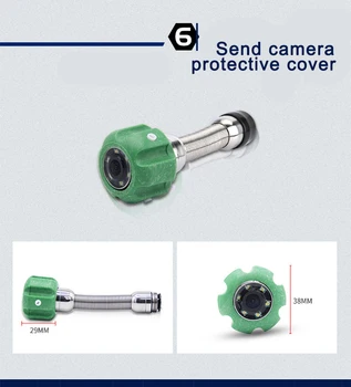 Ins801 Industrail anordninger til Inspektion Kamera 22mm Kamera Hoved 4.9 mm Kabel Afløb Kloak Endoskop IP68 Vandtæt 6 LED Justerbar