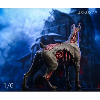 JXK027A På Lager 1/6 Skala Zombie Doberman Dog Model Tegnefilm Anime Dukke Harpiks Statue af 12